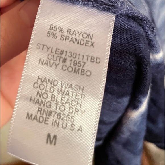 Blue and White Tie Dye Dress - Picture 3 of 4